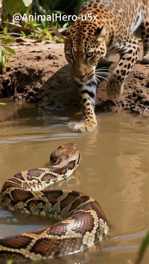 Jaguar vs. Python, who will win?#jaguar #python #wildlife #shorts #animals #funny #shortvideo