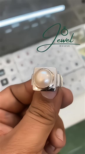 Handmade Natural Pearl Silver Ring at Jewelhouse