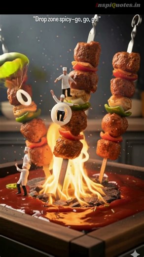 Code Red! 🍖 Tiny Chefs Battle a Flaming Kebab!