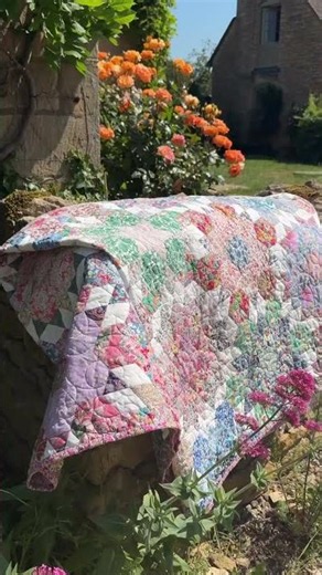 165 different fabrics, hand sewn together | Alice Caroline