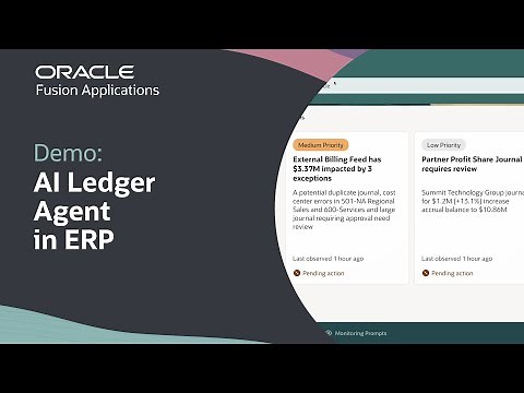 Oracle AI Ledger Agent in Oracle Cloud ERP: Demo