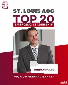We’re proud to celebrate Jordan Moore, VP, Commercial Banker, for being selected as one of St. Louis ACG’s Top 20 Emerging Leaders! 🌟 ACG St. Louis is one of the region’s most respected organizations for financial professionals. This recognition places Jordan and First Bankers Trust Company alongside some of the area’s most reputable companies, including RubinBrown, Parkside Financial, Nolan & Associates, Polsinelli, and LongWater Capital Solutions. Join us in congratulating Jordan on this outs