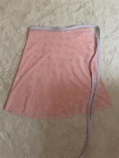 Light Pink Ballet Wrap Skirt With Bows | Stretchy Ballet Skirt | Romantic Dance Wrap Skirt - Etsy