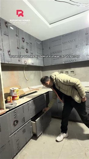 “Hidden Perfection: Handleless Tandem Drawers Revealed at Nalinchowk”