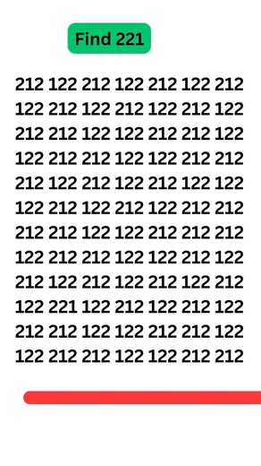 Only 1% Can Find 221 in 5 Seconds | Brain Test #shorts