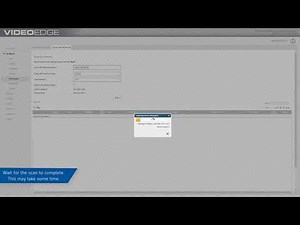 Adding a camera - Scanning