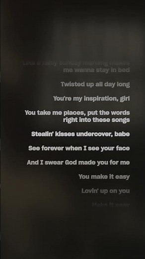 You Make It Easy - Jason Aldean #countrymusic #music #song #songlyrics #lyrics