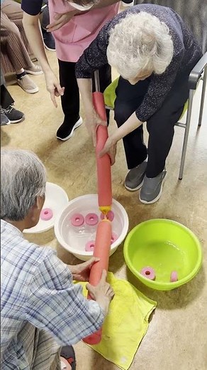 プールスティックで楽しく脳トレ！釣りゲーム｜高齢者向けレクリエーション