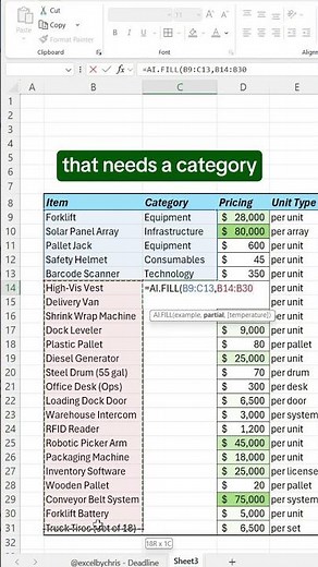 How to classify data in Excel using AI #excel #ai #spreadsheet