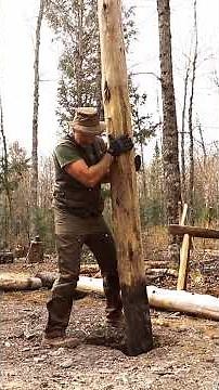 Log Cabin Build Alone in the Wilderness - Building the Forest Kitchen | Episode 06