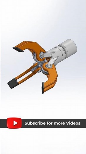 3 Finger Gripper Mechanism | #solidworks Robotic Design #shorts | Master CAD Studio #3danimation