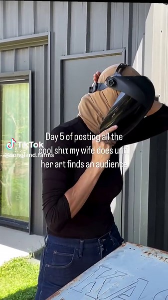 She does a lot of cool shιτ - farms flowers, raises a toddler, writes and sings songs, and makes art using a plasma cutter and vintage metal that we find in junkyards, thrift stores and Facebook marketplace. Some pieces are garden art like shovels, saws, wheelbarrows and old gas cans with floral designs. This is an old shelving unit with a cool patina where she interpreted the topography of Hill Country in Central Texas. These kinds of pieces and the mandala inspired ones she does are wild becau