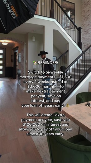 💡 Homeowner Tip: Want to pay off your mortgage sooner without making huge extra payments? Instead of making one monthly payment, ask your lender if you can switch to bi-weekly payments. By paying half of your monthly payment every two weeks, you could make one extra payment each year. Over the life of your loan, that can save you thousands in interest and help you become mortgage-free years earlier. Every mortgage is different, so check with your lender to see if this option is available and if