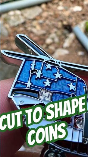 Custom Challenge Coins | Cut to Shape Helicopter | No. 100