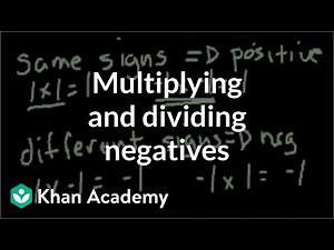 Multiplying and dividing negative numbers - Math Video Lecture - Class 7