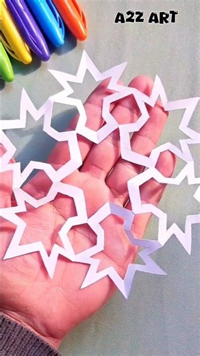 How to make paper snowflakes ❄️ beautiful paper diy #diy #snowflake #craft #shorts