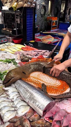 Extreme Seafood Prep: Massive Spotted Moray Eel 🌊🔥