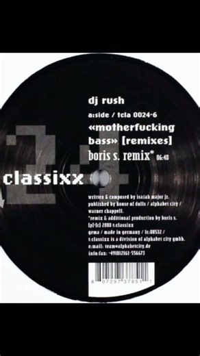 DJ RUSH MOTHERFUCKING BASS BORIS S. REMIX 2008 #2000s #schranz #hardtechno #majorrush #memories #besttime #techno #oldbutgold | Lass Ma