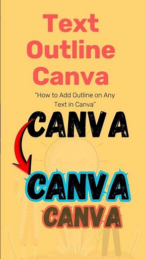 How to Add Outline on Text in Canva | Text border in canva