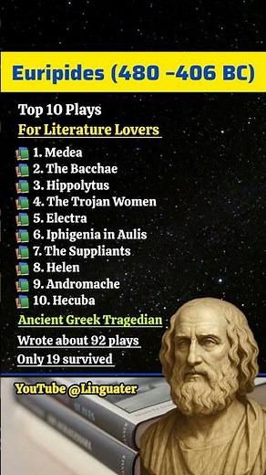 10 Must-Read Plays by Euripides | Greatest Greek Tragedies #shorts #greektragedy #euripides #plays