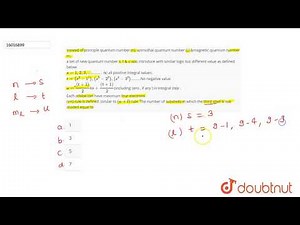 Instead of principle quantum number (n), azimuthal quantum number (L) &magnetic quqntum number m,