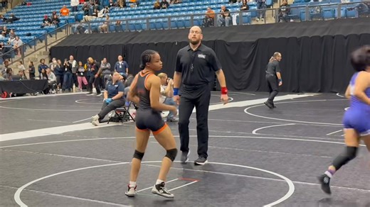 First college match and a big win for freshman Laila Jordan ⬛️🟧 | Baker Wildcat Women's Wrestling