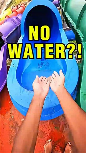 He Tried a Water Slide With No Water 😳