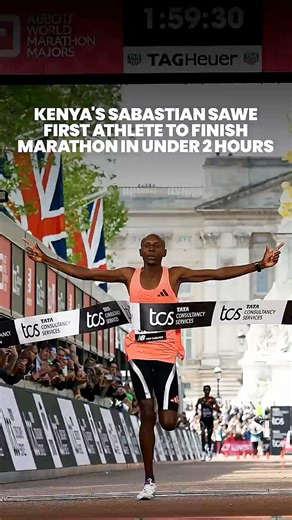 Kenya’s Sabastian Sawe makes history by running London Marathon in under 2 hours