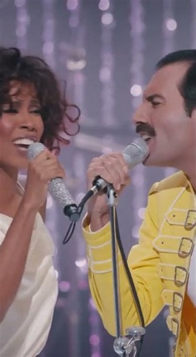 Whitney Houston and Freddie Mercury Sing at a Huge Sell Out Concert