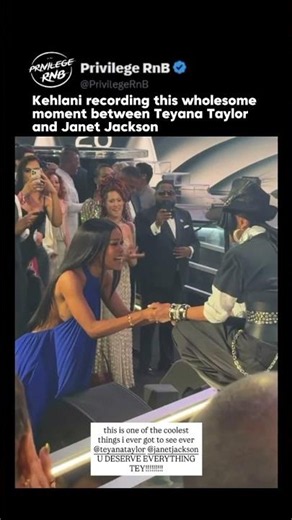 Kehlani recording this wholesome moment between Teyana Taylor and Janet Jackson