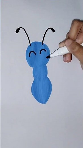 Dibuja una hormiga Muy fácil y sencillo #dibujo #dibujosart #drawing #art #dibujoarte
