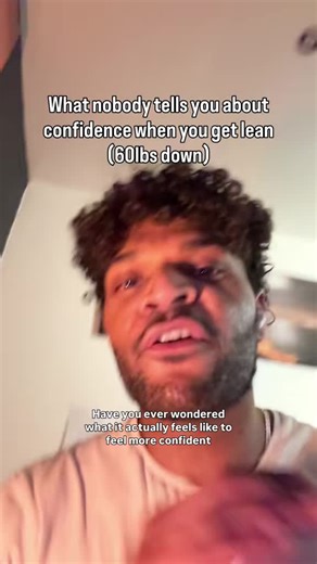 Confidence after getting lean DM me “identity” to drop 60lbs eating more and training less