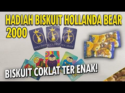 Nostalgia Mainan Hadiah Biskuit "Hollanda Choco Bear" Jadul Kartu Beruang Generasi 80an 90an Jadul