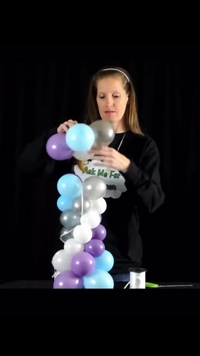 DIY Spiral Balloon Column Tutorial with 4 Colour Design