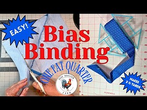 Continuous Bias Binding From a Fat Quarter\Only 2 Seams\Makes 3 1/2 Yards\Step-by-Step Tutorial