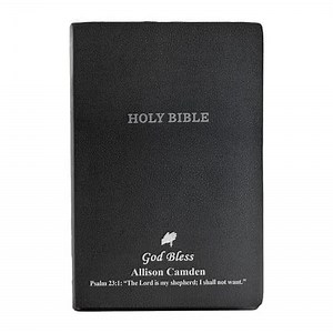 Custom Leather Bible Cover, Personalized KJV Name Printed Bible, Religious Keepsake Gift for Baptisms, Weddings, Christian Families, Church Groups