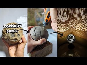 💡Beautiful Coconut Shell Decoration Light Making🥥 | Easy DIY Craft Idea | Coconut shell craft