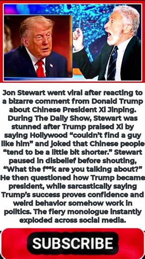 'How The F**k Is This Guy Our President?': Jon Stewart Stunned By Bonkers Trump Moment
