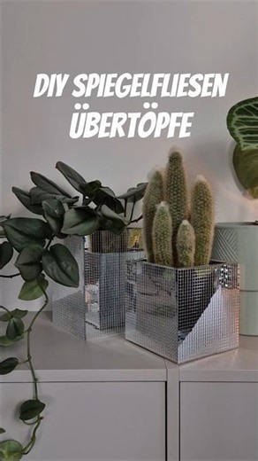 DIY mirror tile planters #doityourself #diy #inspiration #home #recreate