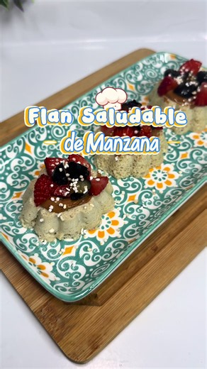 Flan de manzana al baño María en 3 pasos