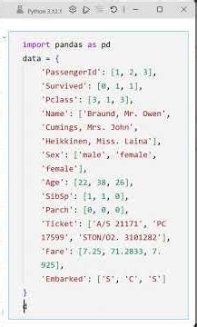 02 Load and Preview Sample Titanic Data with Pandas