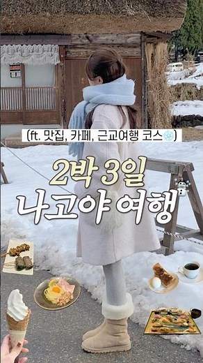 나고야 2박 3일 여행에서 한 것들.. (ft.맛집🍣•카페🍞•쇼핑🧤•산타마을☃️) #shorts #나고야여행 #시라카와고 #겨울코디 #삿포로
