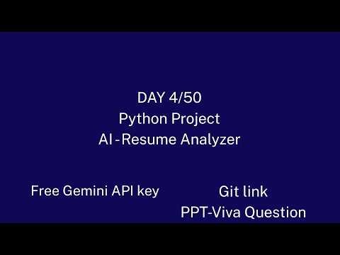 Day4/5-Python AI Resume Analyzer