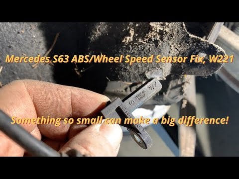 ABS Wheel Speed Sensor Replacement, W221 Chassis, M156