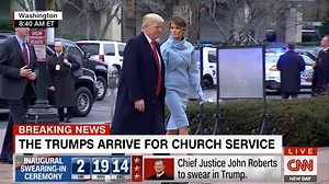 Donald J. Trump and his family arrive for a church service at St. John's Episcopal Church on the morning of Inauguration Day. Live updates: http://cnn.it/2jUxj71 | CNN