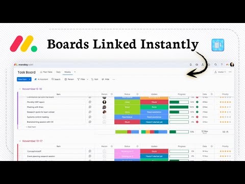 How to connect boards in monday.com (Data Synced)
