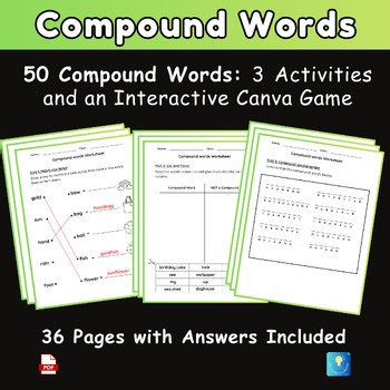 Compound Words Worksheet for Kindergarten 1st Grade