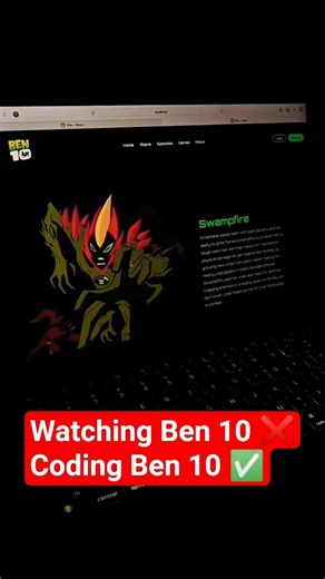 Coding Ben 10 🟢👽💥 - Coding #devs #ben10 #coding #react #programming #ben10alienforce #programmer