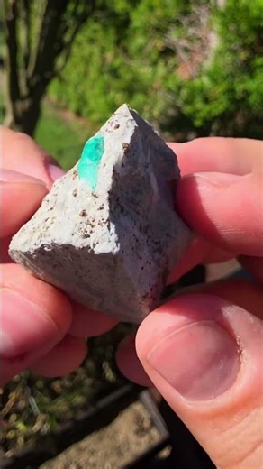 Smaragd, kalcit a pyrit na hornině - Chivor, Kolumbie