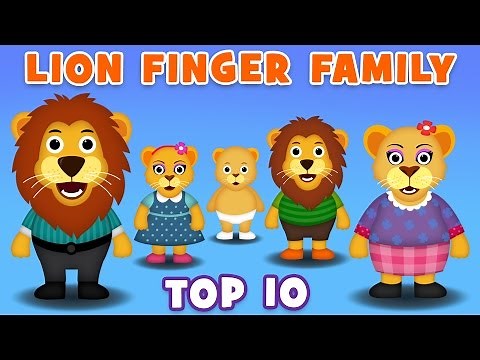 Lion Finger Family Collection | Top 10 Finger Family Collection | Daddy Finger Rhyme